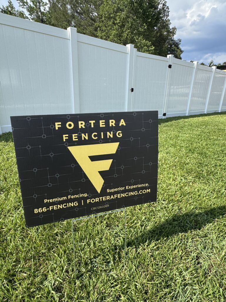 White Vinyl Fence by Fortera Fencing