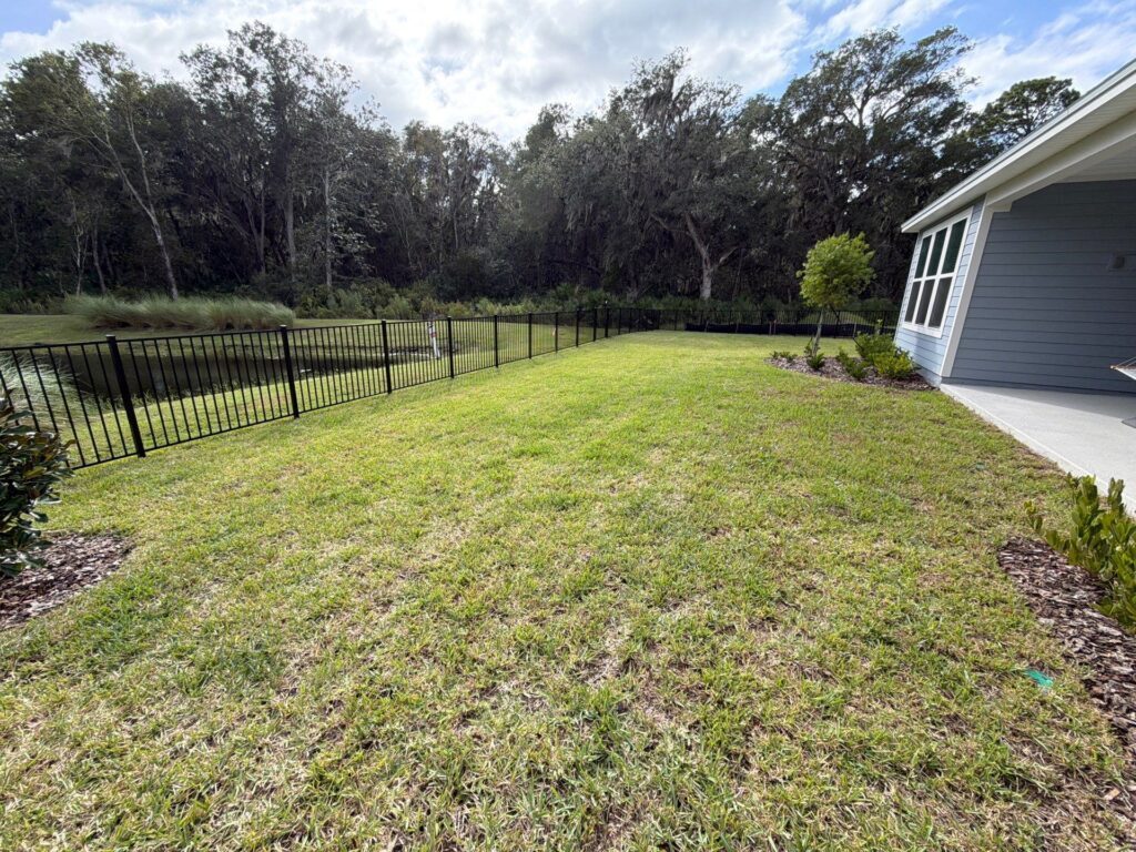 Aluminum fence installed by Fortera Fencing