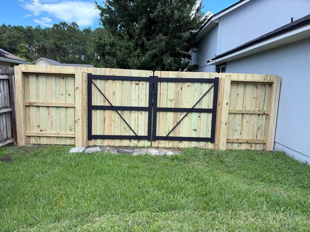 Wood fence installed by Fortera Fencing