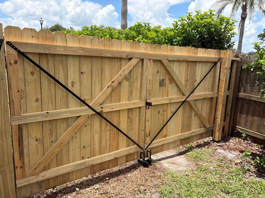 Wood fence installed by Fortera Fencing