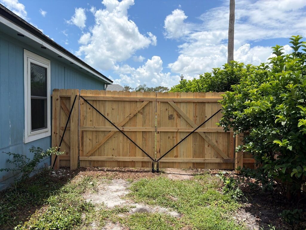Wood fence installed by Fortera Fencing