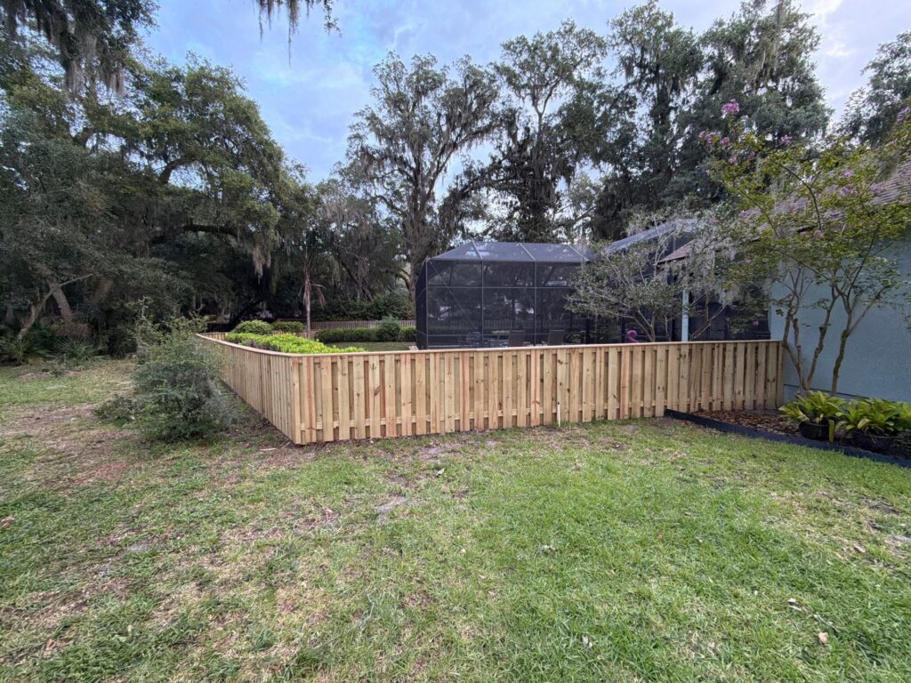 Wood fence installed by Fortera Fencing