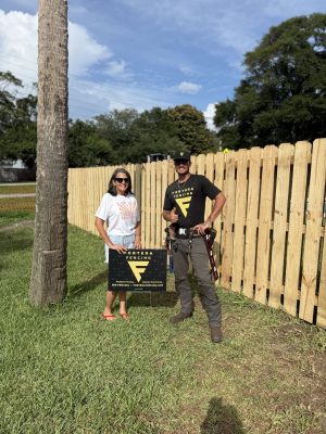 Natural Wood Fence by Fortera Fencing